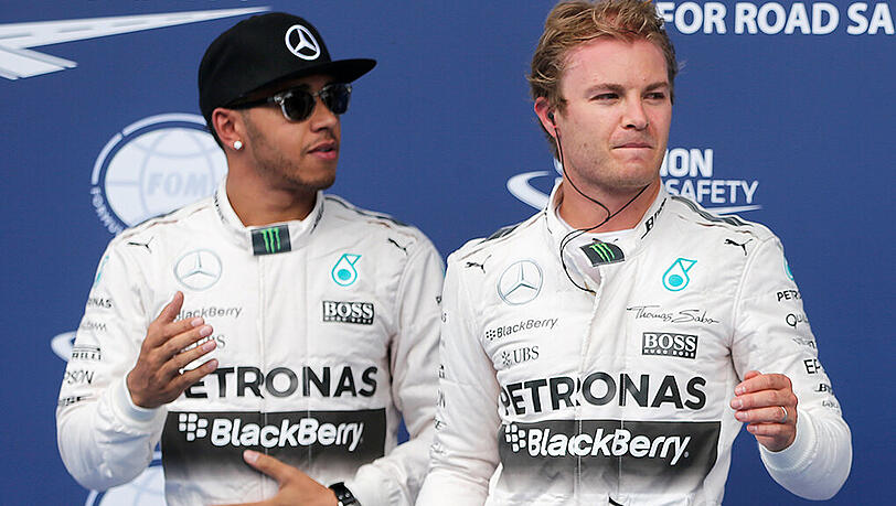 Teamkollegen und Rivalen: Lewis Hamilton und Nico Rosberg (rechts). Teamkollegen und Rivalen: Lewis Hamilton und Nico Rosberg (rechts).