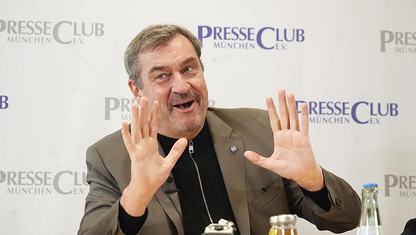 Ministerpr&auml;sident Markus S&ouml;der (CSU) spricht am Montagvormittag im Presseclub auch &uuml;ber die Kommunalwahl und die anstehende Stichwahl in M&uuml;nchen.