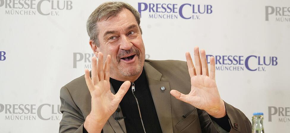 Ministerpr&auml;sident Markus S&ouml;der (CSU) spricht am Montagvormittag im Presseclub auch &uuml;ber die Kommunalwahl und die anstehende Stichwahl in M&uuml;nchen.