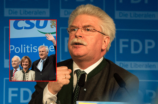 Zu einer möglichen neuen Alleinregierung der CSU in Bayern wetterte Zeil:  &bdquo;Wenn die unter sich sind, wenn die wieder allein das Sagen haben, fangen die wieder an mit ihrem selbstherrlichen Getue und ihrer bürgerfremden Machthaberei. Dann müssen wir nach Jahren wieder kommen und ausmisten und aufräumen, wie wir das jetzt fünf Jahre lang gemacht haben.&ldquo;