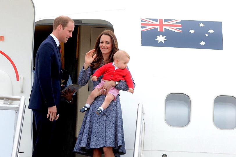 Weitere Bilder der royalen Kleinfamilie beim Abschied in Canberra
