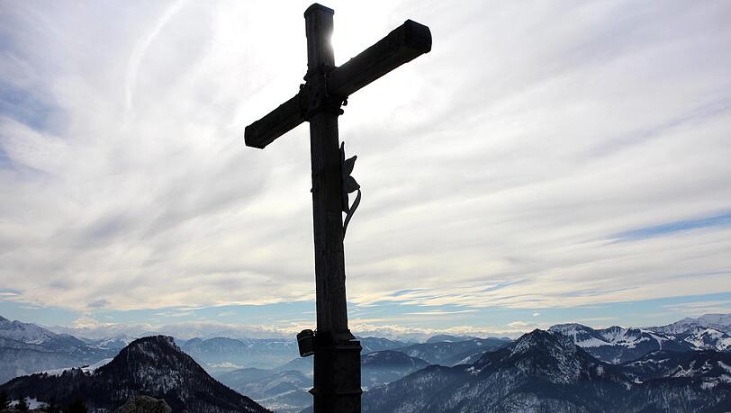 Gipfelkreuz am Heuberg. Gipfelkreuz am Heuberg.