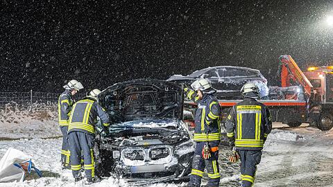 Es krachte heftig auf der B12.