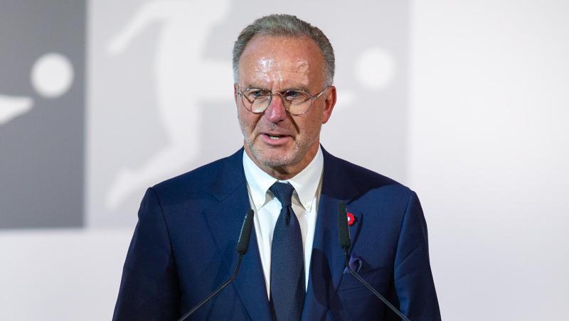 Karl-Heinz Rummenigge vom FC Bayern München spricht bei der Generalversammlung der DFL. Foto: Andreas Gora Karl-Heinz Rummenigge vom FC Bayern München spricht bei der Generalversammlung der DFL. Foto: Andreas Gora