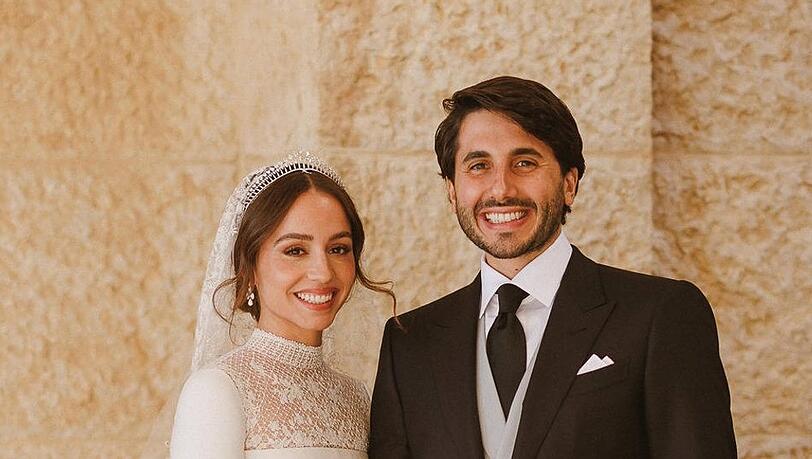 Prinzessin Iman und ihr Ehemann Jameel Alexander Thermiotis am Tag ihrer Hochzeit.