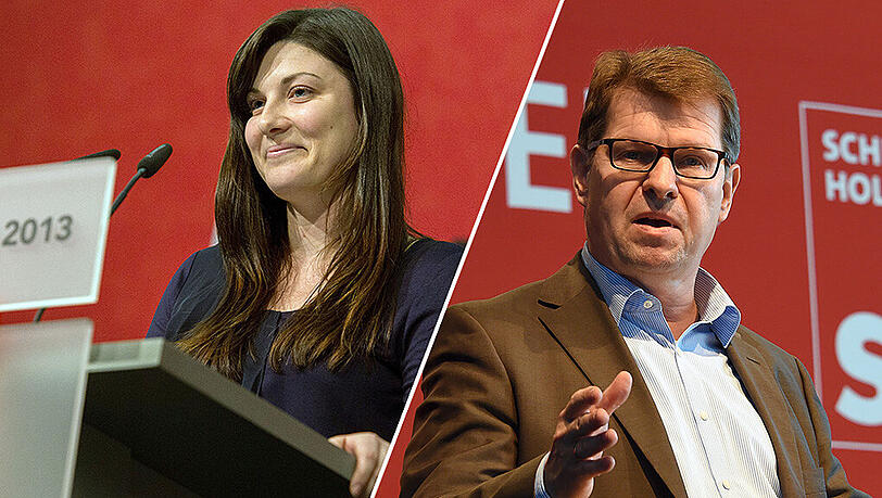 Der stellvertretende SPD-Vorsitzende Ralf Stegner und die Juso-Bundesvorsitzende Johanna Uekermann sprechen sich für eine Urwahl des SPD-Spitzenkandidaten für die Bundestagswahl 2017 aus. Der stellvertretende SPD-Vorsitzende Ralf Stegner und die Juso-Bundesvorsitzende Johanna Uekermann sprechen sich für eine Urwahl des SPD-Spitzenkandidaten für die Bundestagswahl 2017 aus.