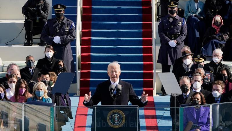 US-Präsident Joe Biden hält seine Antrittsrede.