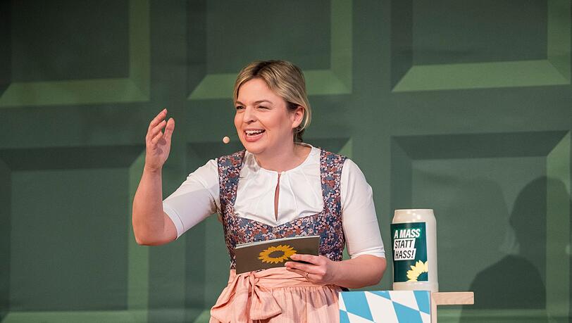Die bayerische Grünen-Landtagsfraktionschefin Katharina Schulze spricht in Landshut. Die bayerische Grünen-Landtagsfraktionschefin Katharina Schulze spricht in Landshut.