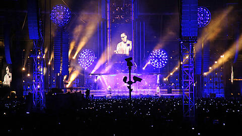 Die Rammstein-Tour 2023 wirft ihre Schatten voraus - das Foto zeigt ein Konzert der Band im Juli in Turin.