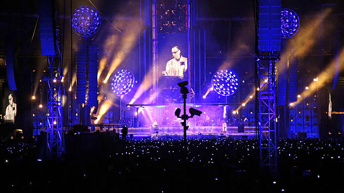 Die Rammstein-Tour 2023 wirft ihre Schatten voraus - das Foto zeigt ein Konzert der Band im Juli in Turin.