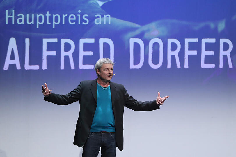 Alfred Dorfer während der Verleihung des Deutschen Kabarett-Preises.