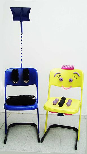 Das sind die Sitzgelegenheiten von "Popomonster" und "Popopop" von Blanka Wilchfort.