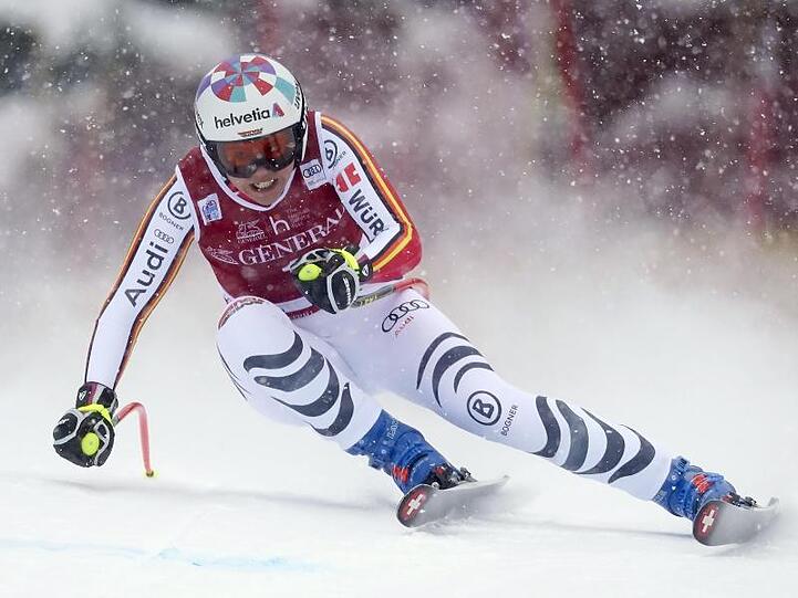 Viktoria Rebensburg kam in Lake Louise auf Rang vier.