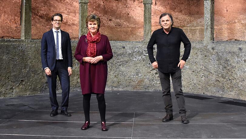 Das Direktorium der Salzburger Festspiele: Lukas Crepaz, Helga Rabl-Stadler und Markus Hinterhäuser (v. li.) in der Felsenreitschule.