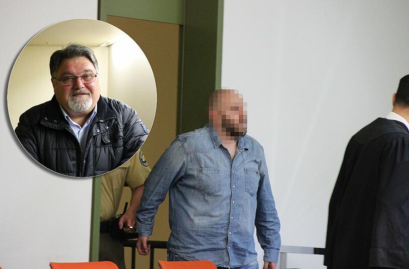 Bedankte sich: Ioannidis L. (62). In Handschellen: Der Angeklagte Sebastian H. im Gerichtssaal.