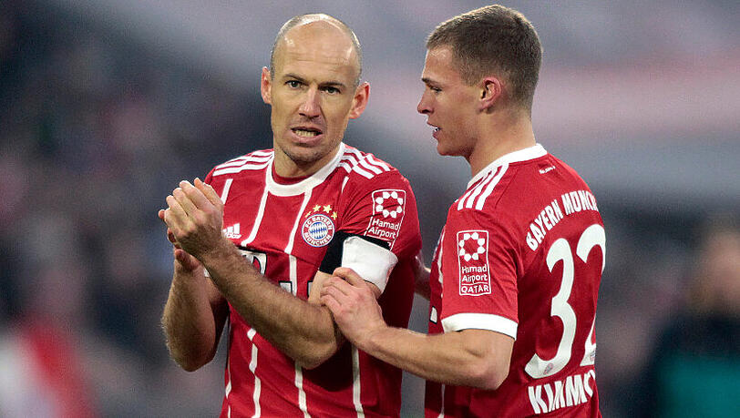 Geniales Gespann auf der rechten Seite: Arjen Robben (links) und Joshua Kimmich.