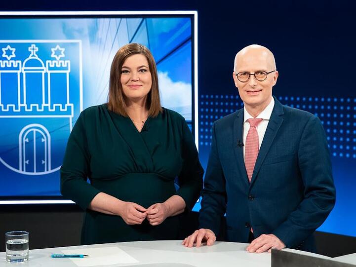 Hamburgs Spitzenkandidaten vor dem TV-Duell: Katharina Fegebank (Grüne) und Peter Tschentscher (SPD).