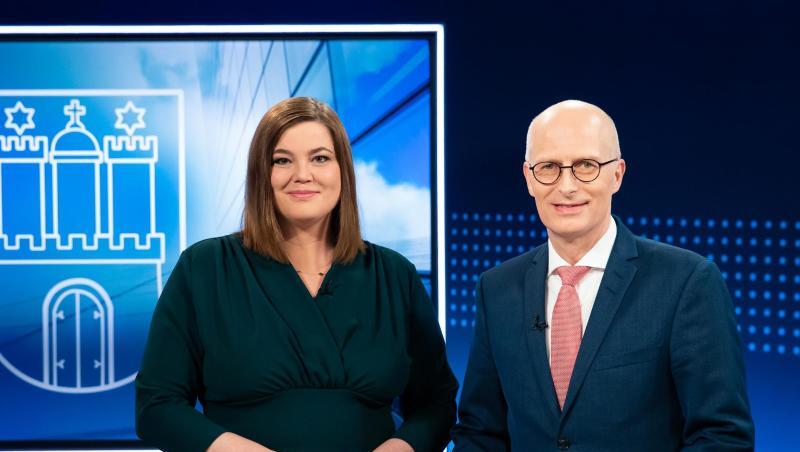 Hamburgs Spitzenkandidaten vor dem TV-Duell: Katharina Fegebank (Grüne) und Peter Tschentscher (SPD). Hamburgs Spitzenkandidaten vor dem TV-Duell: Katharina Fegebank (Grüne) und Peter Tschentscher (SPD).