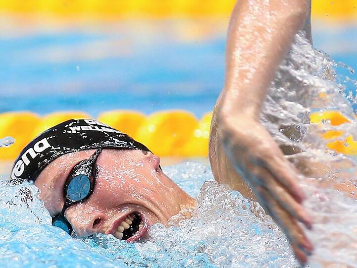 Schwamm über 800 Meter Freistil deutschen Rekord: Florian Wellbrock.
