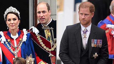 Prinzessin Kate und Prinz William haben auf der Krönung kein Wort mit Prinz Harry gewechselt.