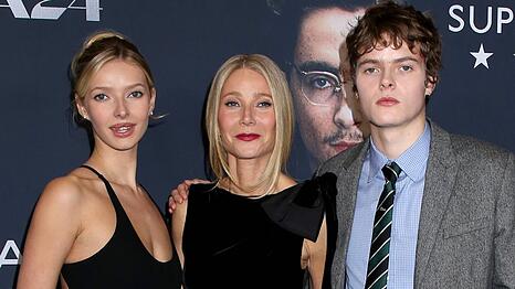Apple Martin, Gwyneth Paltrow und Moses Martin im Dezember 2025 in New York.