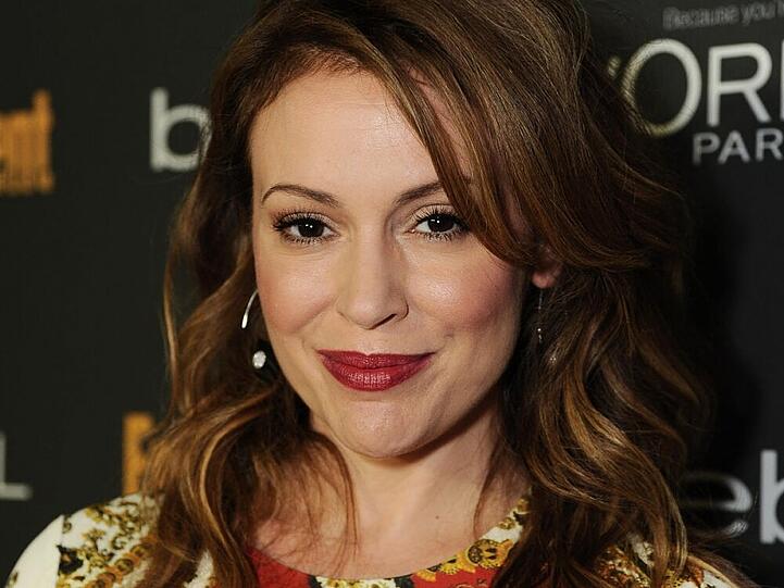 Alyssa Milano auf einer Emmy-Party im September 2013