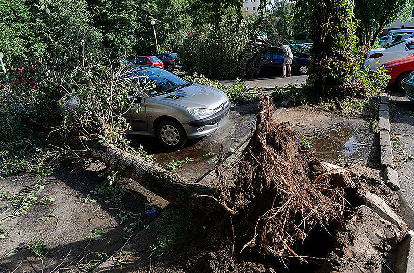 Heftige Unwetter haben in Polen zu Überschwemmungen und Verwüstungen geführt.