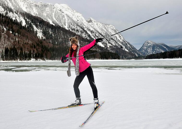Fernanda Brandao beim Fotoshooting zum "Star-Biathlon 2013" in Ruhpolding.