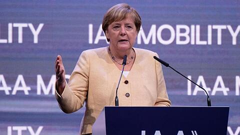 Bundeskanzlerin Angela Merkel (CDU) eröffnet die Internationale Automobilausstellung IAA Mobility in München.
