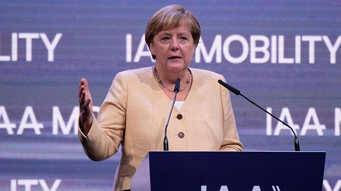 Bundeskanzlerin Angela Merkel (CDU) eröffnet die Internationale Automobilausstellung IAA Mobility in München.