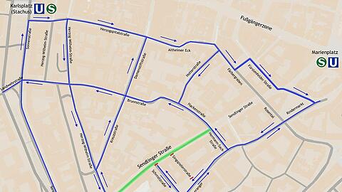 Am Freitag wird die Verkehrsführung rund um die Sendlinger Straße teilweise geändert.
