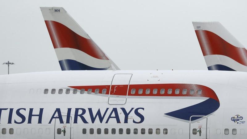 Geparkt: Flugzeuge von British Airways auf dem Flughafen Heathrow. Geparkt: Flugzeuge von British Airways auf dem Flughafen Heathrow.