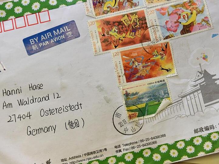 Ein Brief aus China an Hanni Hase.