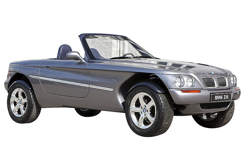 Der Gelände-Roadster: Durch den Baaz fahren und dabei die Sonne im Scheitel haben &ndash; so ungefähr stellen sich das die BMW-Designer vor. Sie sehen eine Marktlücke: ein Roadster fürs Gelände, das gibt es noch nicht. Und Mitte der Neunziger sind Enduro-Motorräder fürs Gelände gerade sehr angesagt. Soweit die Idee. Heraus kommt 1995 der Z18. Und an dem sieht man dann doch, dass das Konzept gar nicht mal so gut funktioniert. Der Z18 ist zwar nicht so schön wie ein echter Roadster, hat dafür aber auch viel weniger Platz als ein echter Geländewagen. Der sogenannte Offroadster bleibt eine Marktlücke - zurecht.