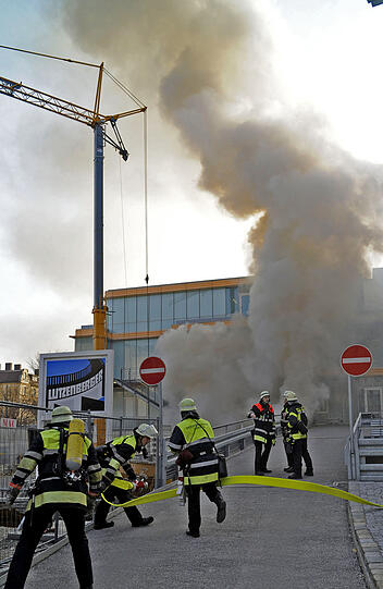 Brand beim Rotkreuzklinikum in München.