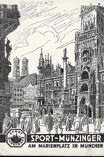 1904 zog Hermann Münzinger mit seinem Sportladen ins Rathaus.