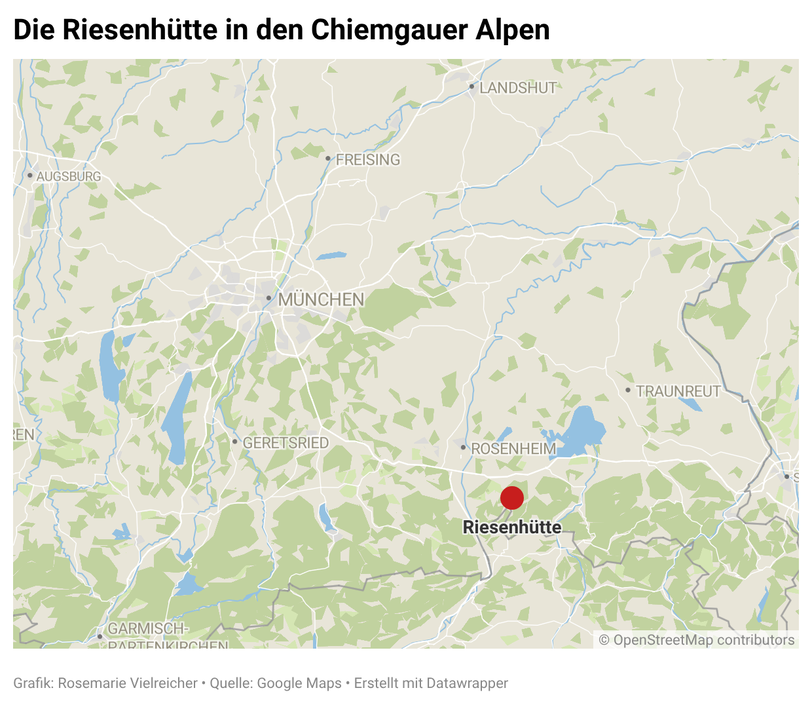 Hier liegt die Riesenh&uuml;tte in den Chiemgauer Alpen.