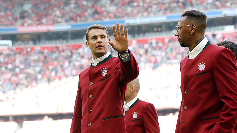 Mannschaftskameraden beim FC Bayern: Manuel Neuer (l.) und Jérôme Boateng.