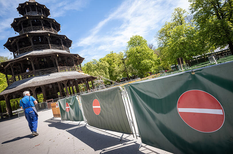 Hier kein Durchgang: Ein- und Ausgänge im Biergarten sind klar geregelt.
