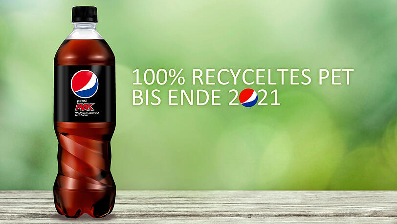 PepsiCo Deutschland wird bis Ende 2021 als erstes Getränkeunternehmen in Deutschland ausschließlich 100 Prozent recyceltes Plastik (rPET) in seinen gesamten Getränkeflaschen der Carbonated-Softdrink-Getränkemarken (CSD) verwenden - beispielsweise für Pepsi MAX.