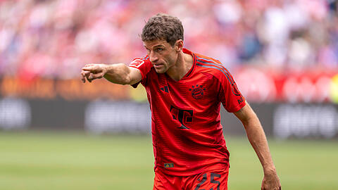 Thomas Müller in seinem letzten Bundesliga-Spiel für den FC Bayern beim 4:0-Erfolg bei der TSG Hoffenheim im Mai.
