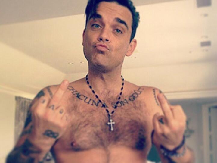 Robbie Williams begrüßt unhöflich den neuen Tag