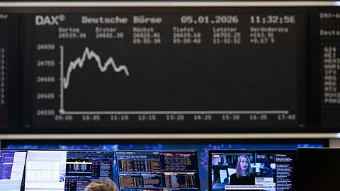 Nach dem Hoch br&ouml;ckelten die Kurse wieder etwas ab.