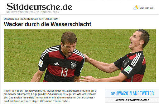 Die "Süddeutsche Zeitung" widmet sich hingegen den schweren Rahmenbedinungen der Partie.