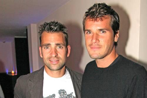 Gäste im P1: Nicolas Kiefer und Tommy Haas (l.).