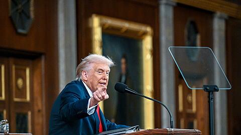 Donald Trumps Rede zur Lage der Nation im Februar geh&ouml;rt zu den Auftritten, an denen sich der Mann hinter seinem Teleprompter bereichert haben soll. (Archivbild)