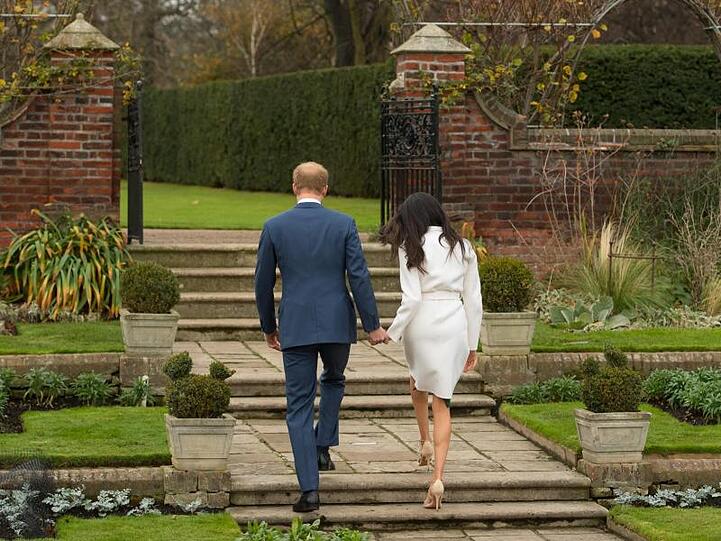 Prinz Harry und Meghan Markle nach Bekanntgabe ihrer Verlobung.