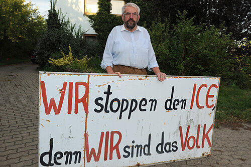 Der Kampf gegen Windmühlen: Frankens Don Quijote Harry Göckel will seit 20 Jahren ein Fünf-Milliarden-Projekt der Bahn verhindern. Sein Vorschlag: eine günstigere Trasse.
