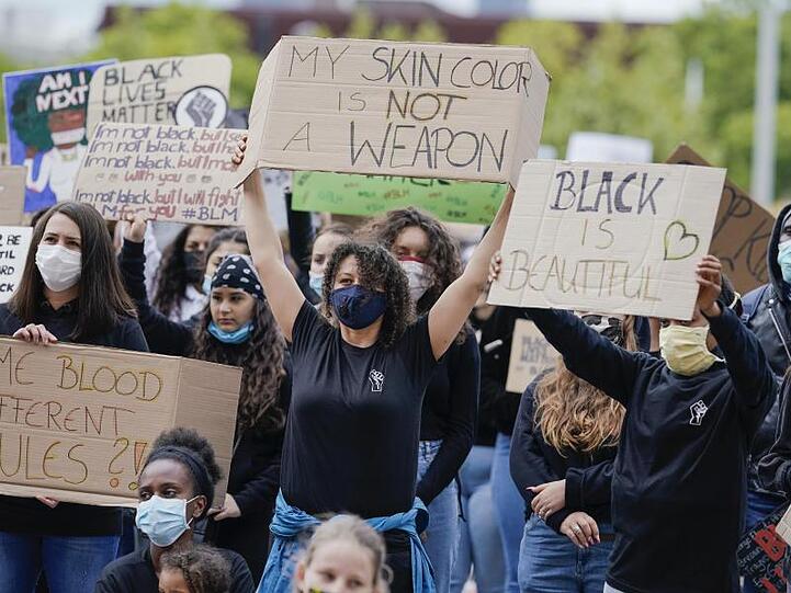Demonstrationen gegen Rassismus in Mannheim.