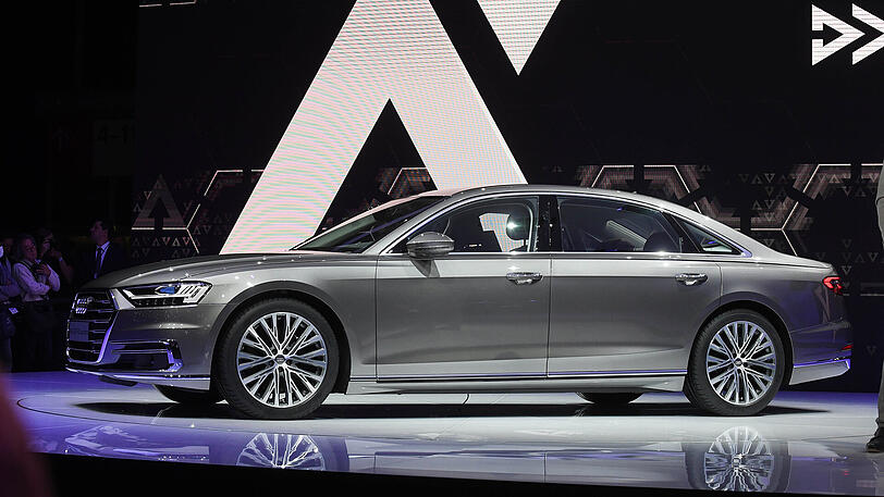 Auf der IAA stellte Audi unter anderem die neueste Version seines Flaggschiffes A8 vor.